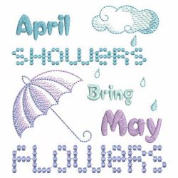 April Showers Bring May Flowers 07(Md) machine embroidery designs