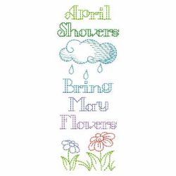 April Showers Bring May Flowers 11(Md) machine embroidery designs