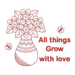 Redwork All Things Grow With Love 04(Md)