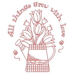 Redwork All Things Grow With Love 08(Sm) machine embroidery designs