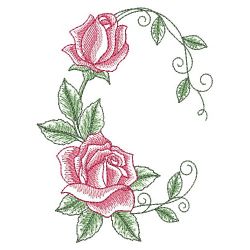Sketched Roses 2 07(Lg) machine embroidery designs