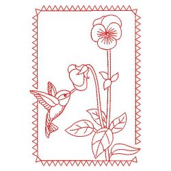 Redwork Hummingbirds 10(Lg)