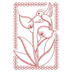 Redwork Hummingbirds 12(Sm)