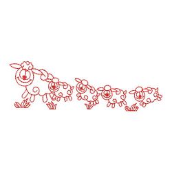 Redwork Following Mama 02(Sm) machine embroidery designs