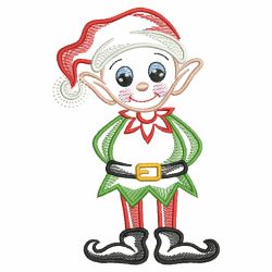 Vintage Christmas Elf(Md) machine embroidery designs