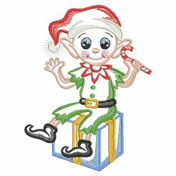 Vintage Christmas Elf 04(Md) machine embroidery designs