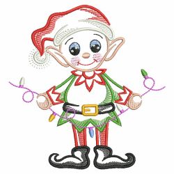 Vintage Christmas Elf 08(Lg) machine embroidery designs