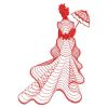 Redwork Rippled Victorian Lady 10(Sm)