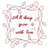 Redwork All Things Grow With Love(Md)