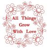 Redwork All Things Grow With Love 12(Md)